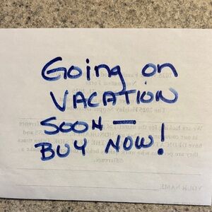 Going on vacation very soon… buy now!!
